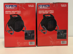 Pair Of Sealey Industrial PTC Fan Heater 230V PEH