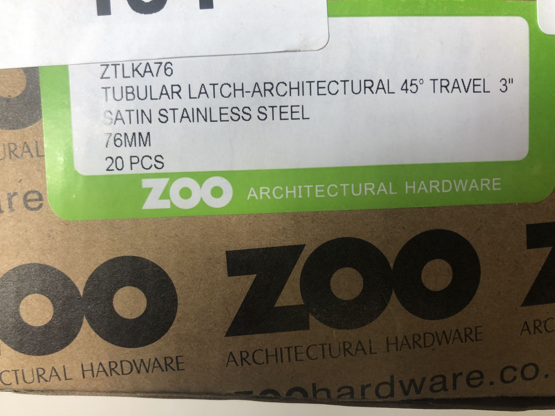20 x Zoo Hardware Tubular Latch Satin Stainless Steel - Image 3 of 3
