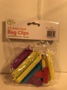 19 x Packs of Assorted Bag Clips