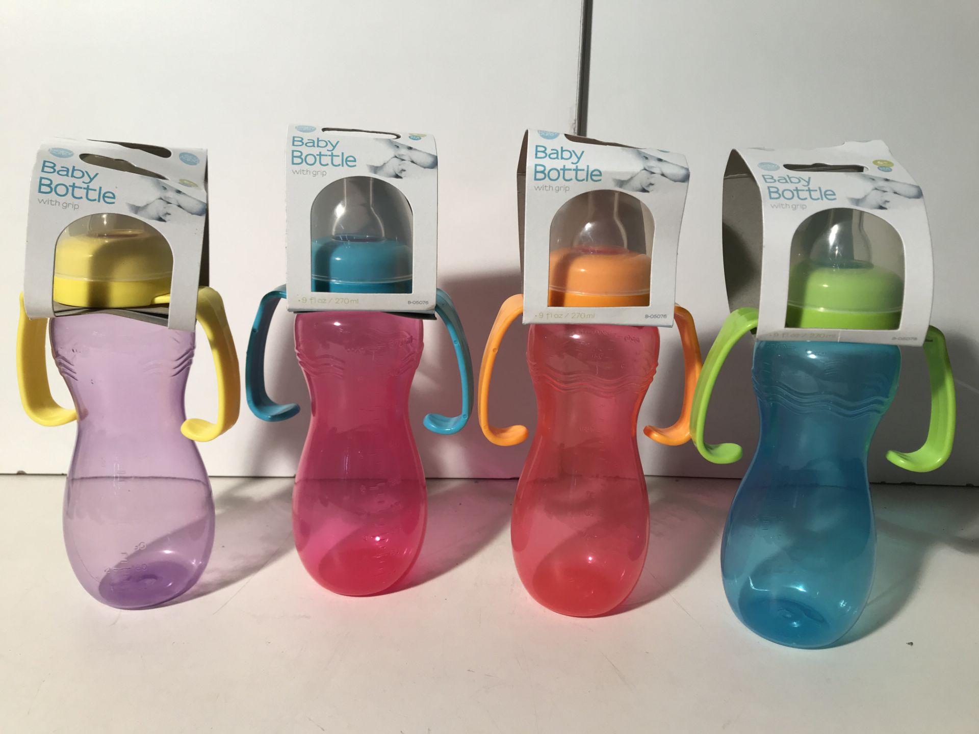 18 x Coloured Baby Bottles With Grips - Image 2 of 2