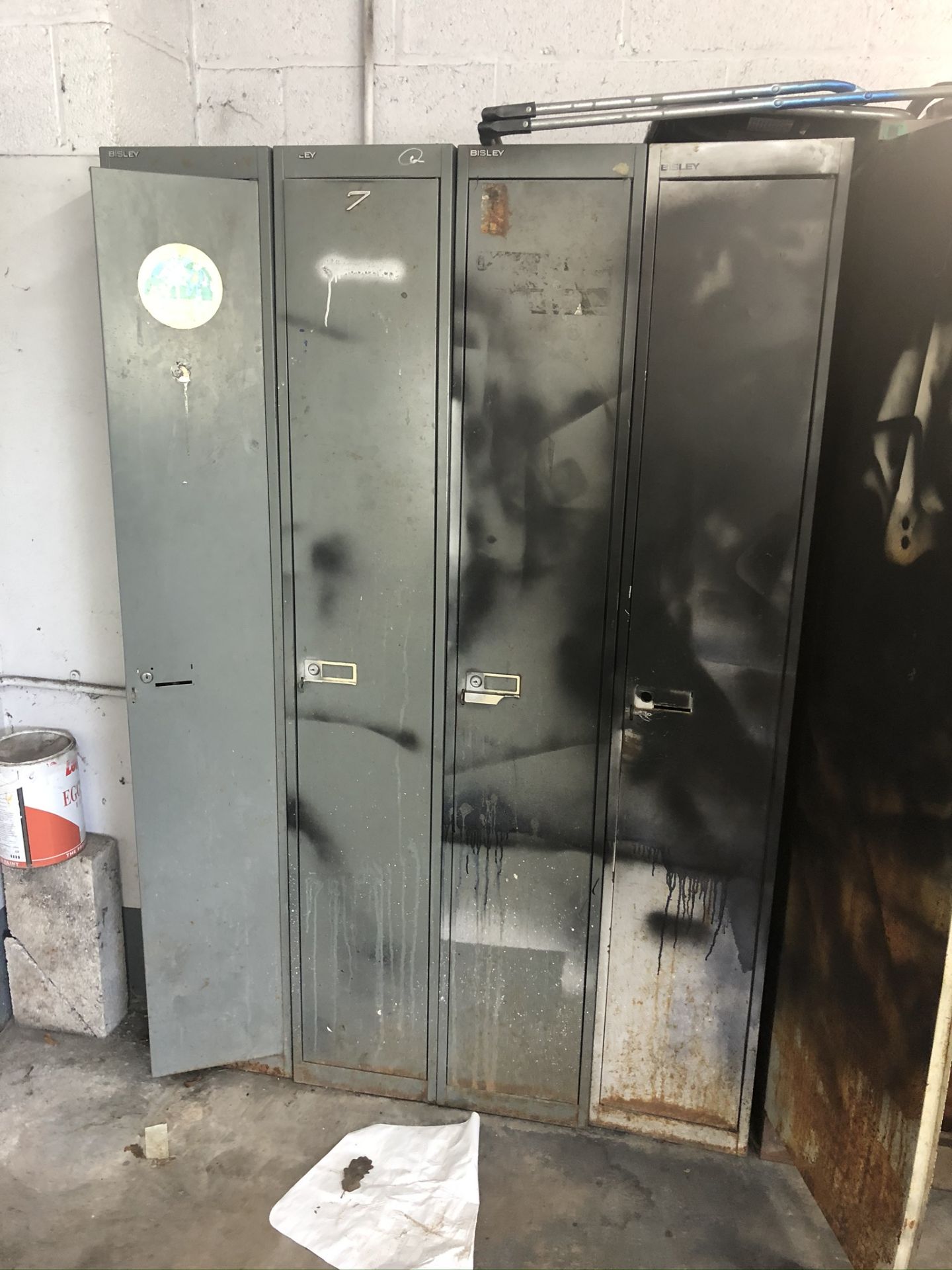 5 x Metal Single Locker Units - Image 2 of 2