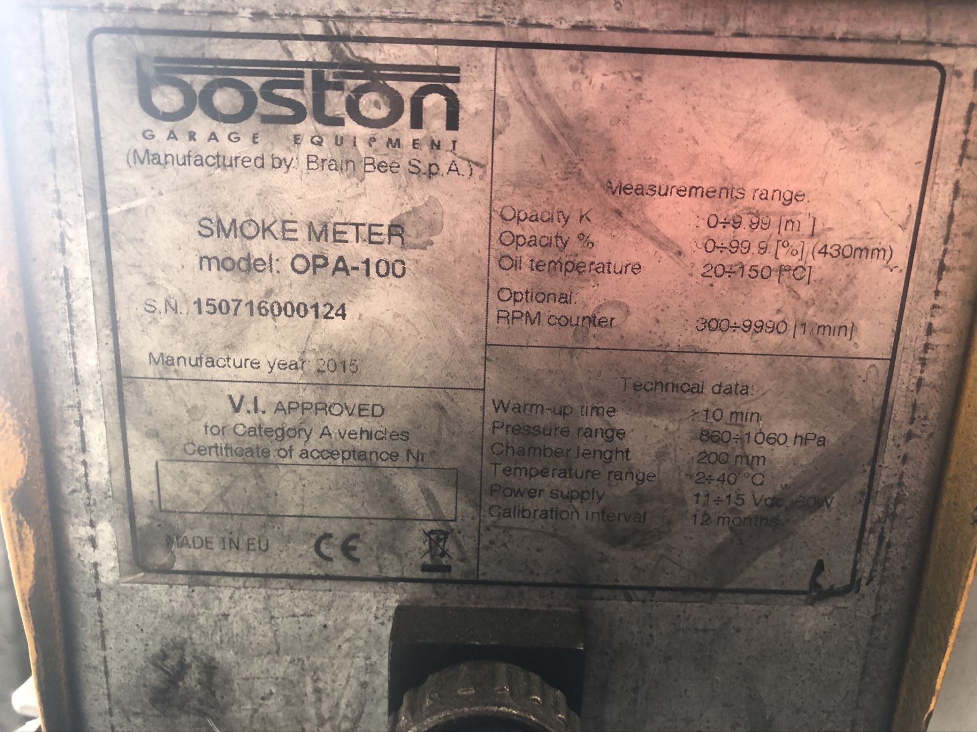 Boston Garage Equipment Wireless Gas Analyser & Diesel Smoke Meter - Image 3 of 5