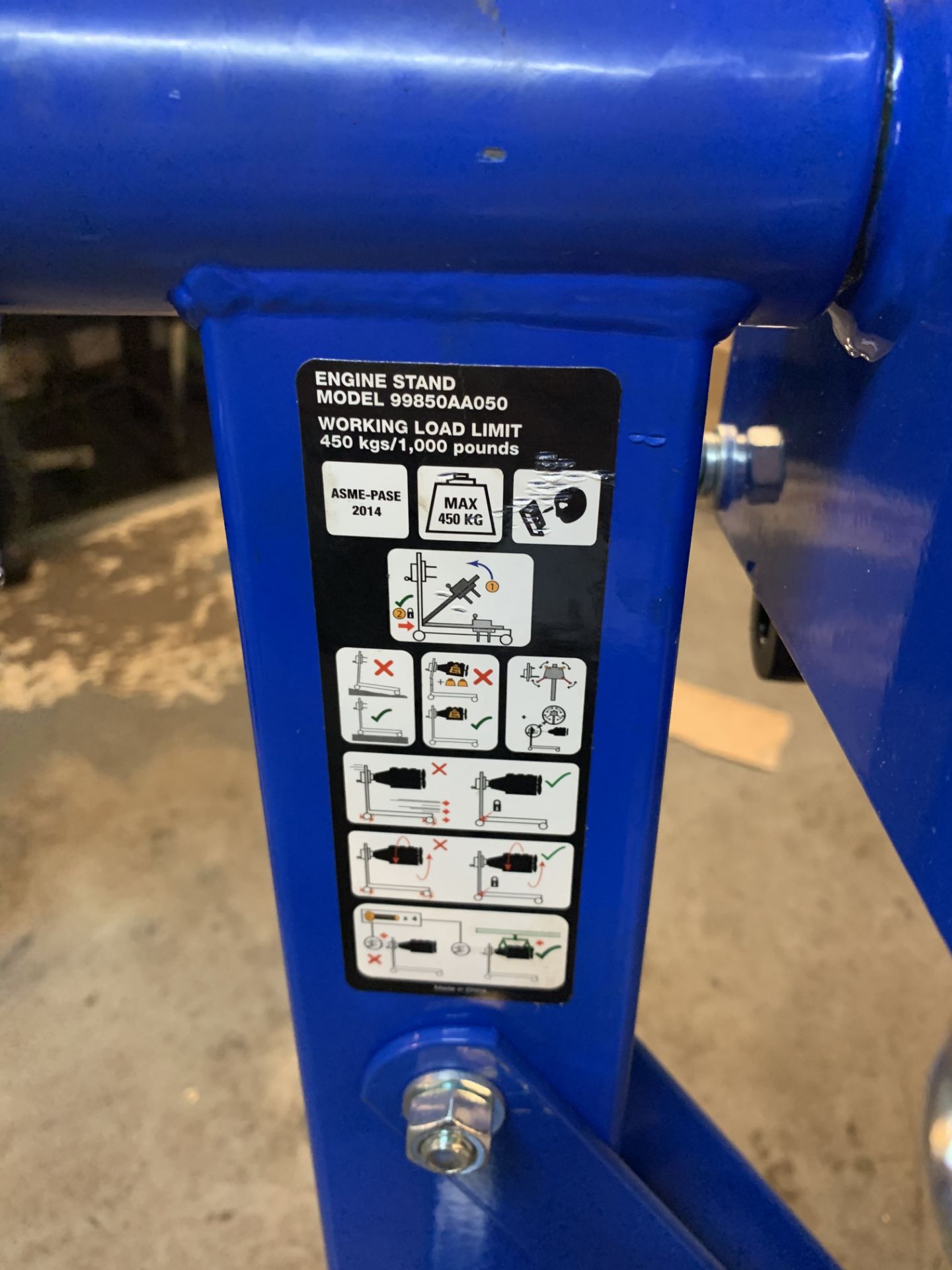 Engine Stand |Model 99850AA050 - Image 6 of 6