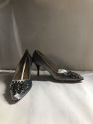 Emma Hope's Shoes Grey Velvet Heels. EU 39 RRP £399.00