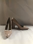 Stuart Weitzman Tally Beige Mirror Heels. EU 36.5 RRP £270.00