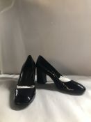 Stuart Weitzman Bibette Black Crushed Patent Heels.EU 37.5 RRP £290.00