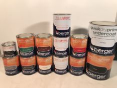 10 x Tins of Berger Paints