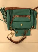 Green & Brown Leather Handbag