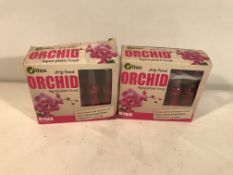 2 x Orchid Drip Feed Liquid Plant Food Packs (10 Packs)