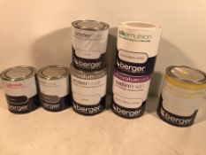 7 x Tins of Various Berger Paints