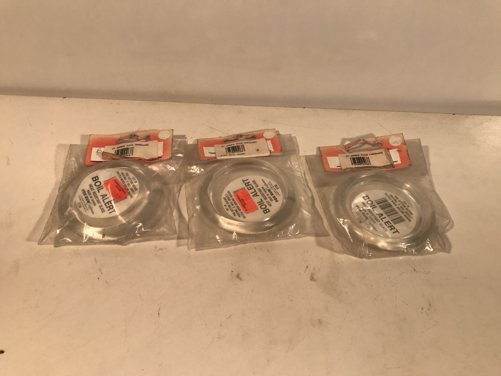 3 x Boil Alert Glass Rings