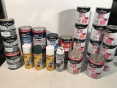 25 Tins of Various Paints