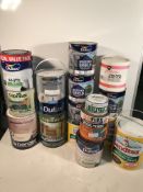 15 x Tins of Various Paints