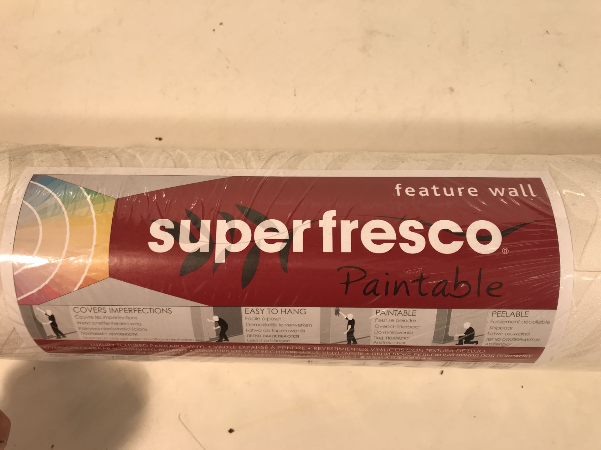 11 Rolls of Super Fresco White Wallpaper - Image 2 of 3