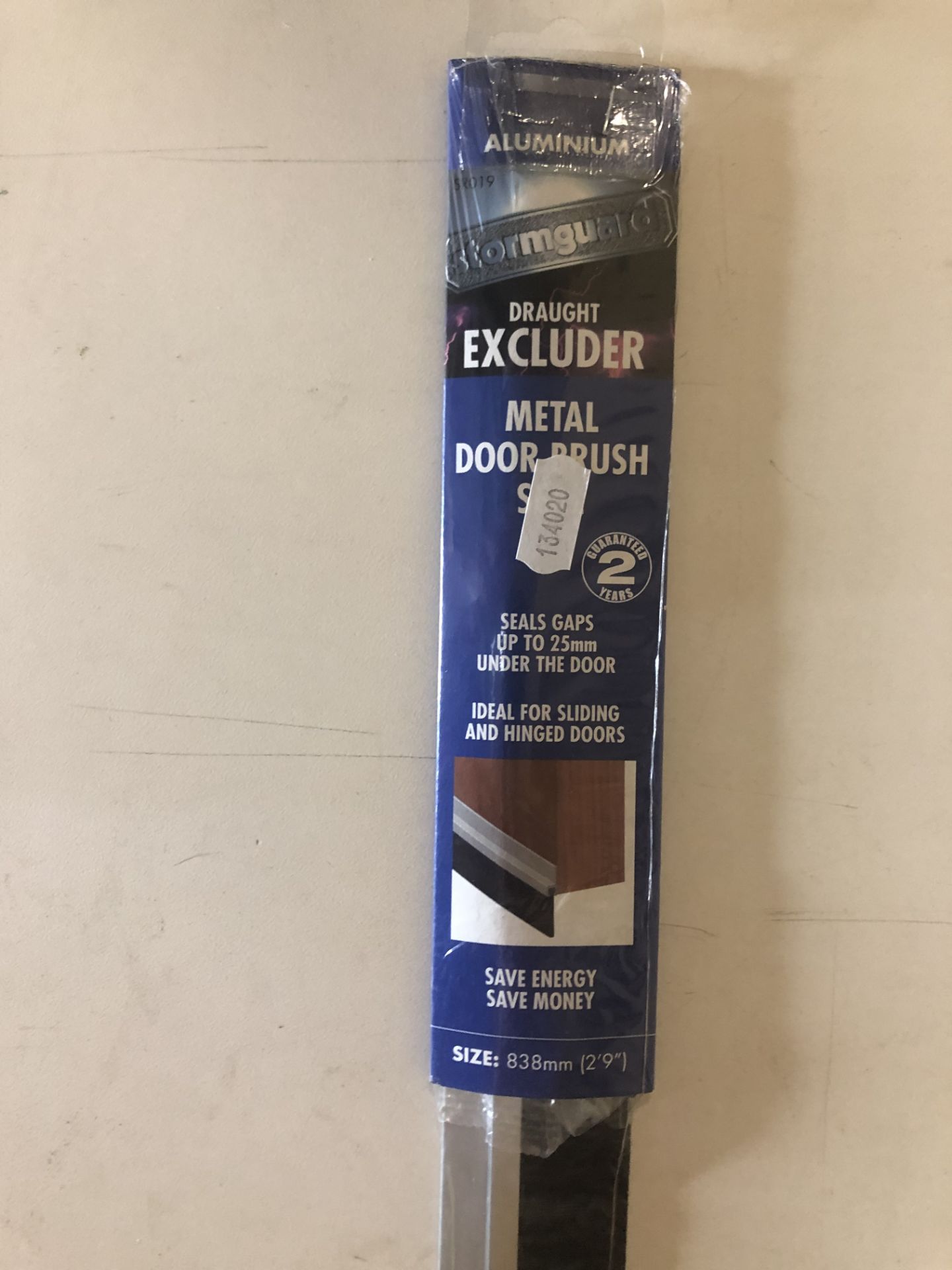 5 x Stormguard 838mm Bottom of The Door Brush Strip Draught Excluder Black - Image 2 of 2