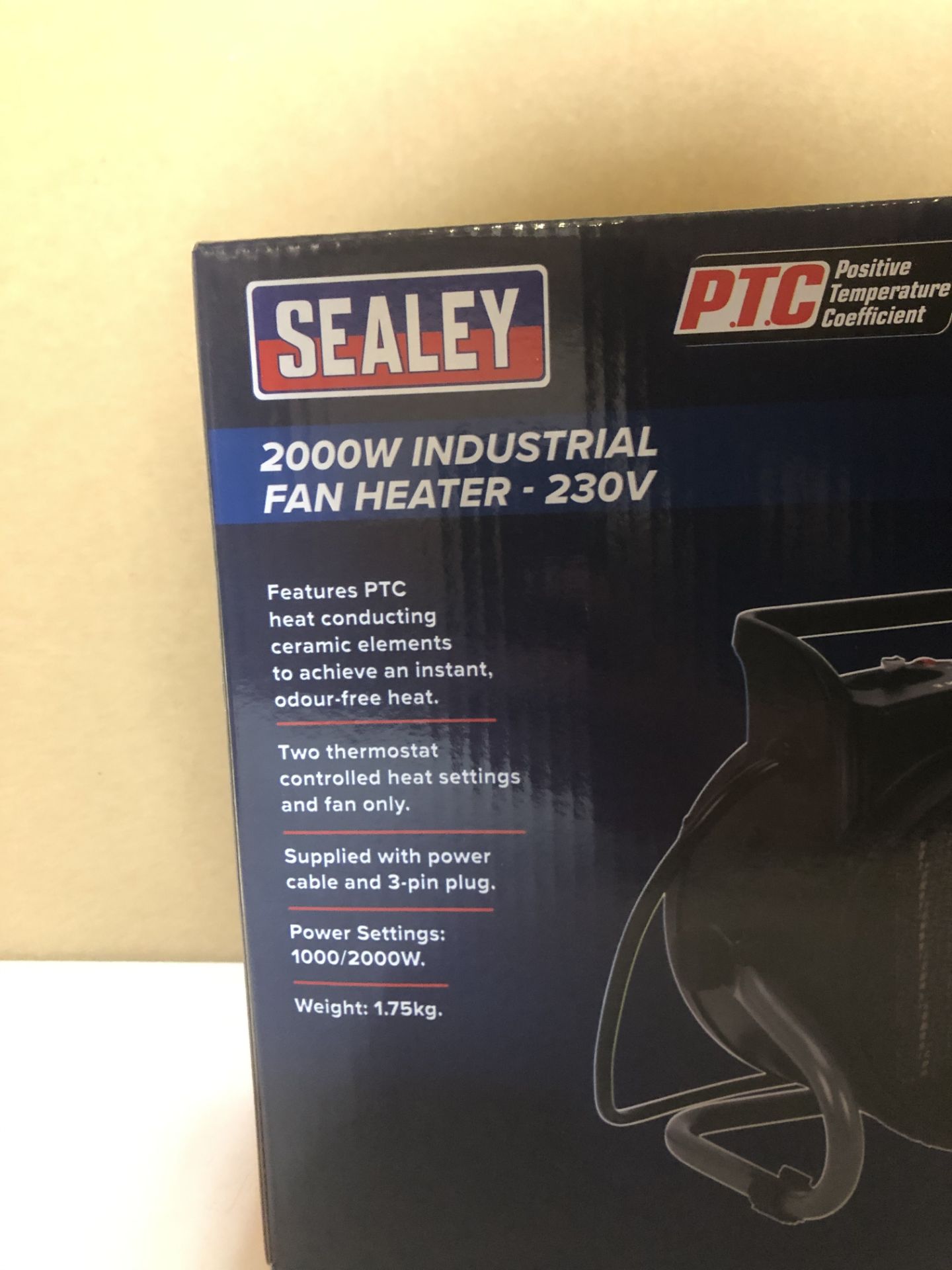 Pair Of Sealey Industrial PTC Fan Heater 230V PEH - Image 3 of 3