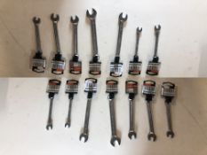 14 x Various Sized Bahco Spanners. See description.