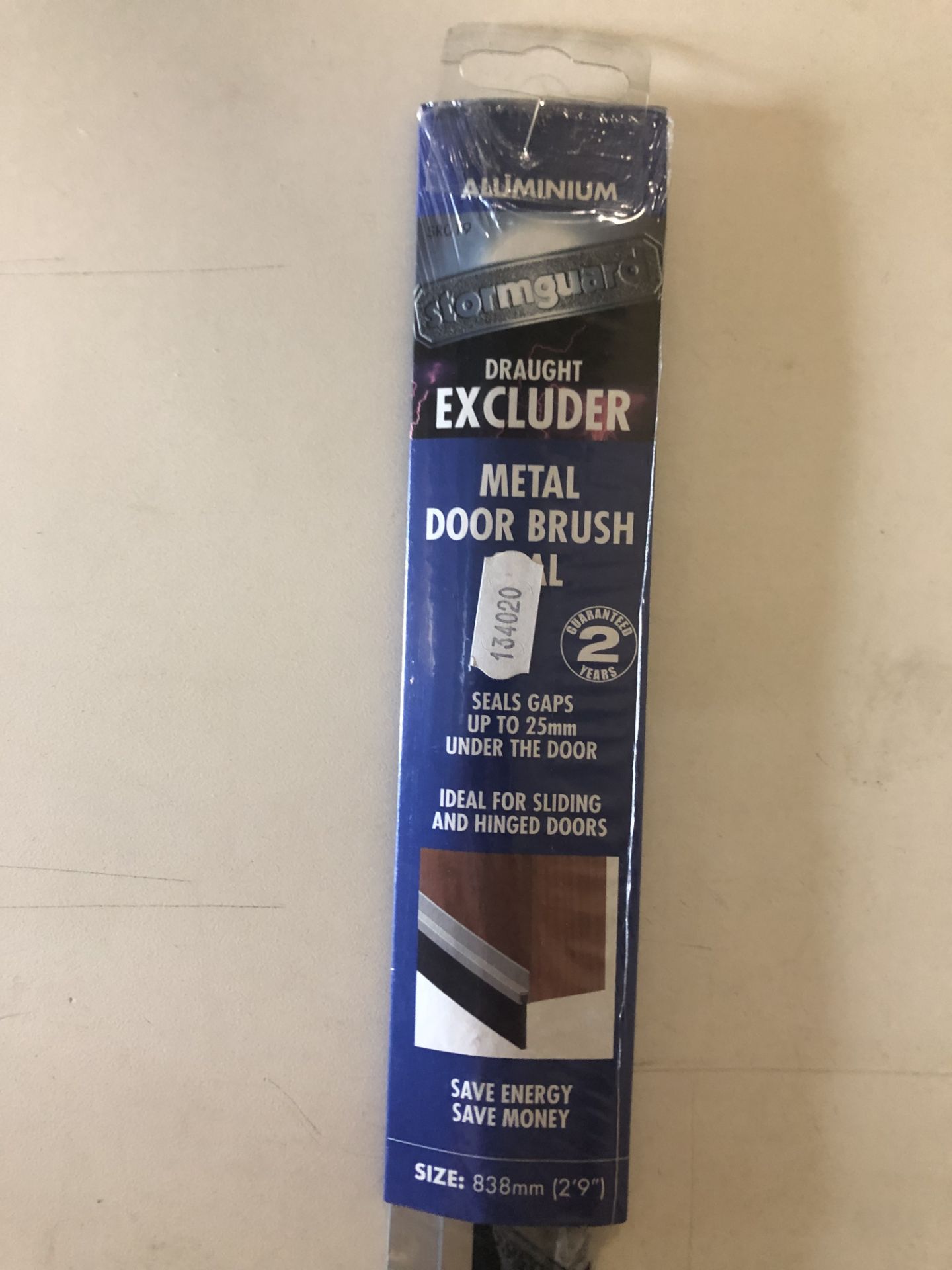 5 x Stormguard 838mm Bottom of The Door Brush Strip Draught Excluder Black - Image 2 of 2