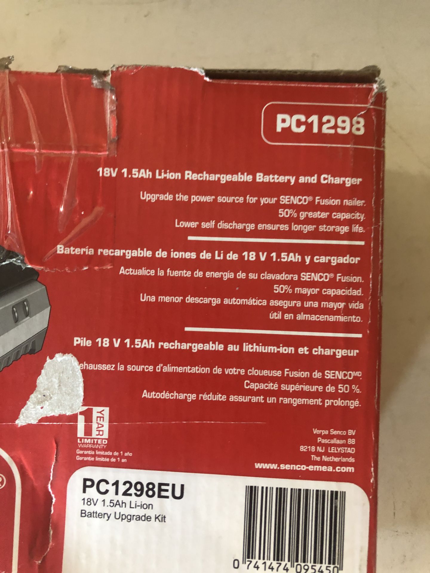 Senco Fusion 18v 1.5Ah Battery and Charger Upgrade Kit - Image 2 of 2