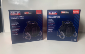 2 x Sealey PEH2001 Industrial Fan Heaters