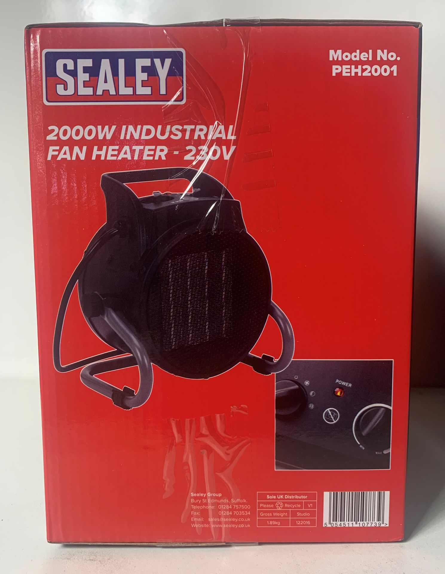 2 x Sealey PEH2001 Industrial Fan Heaters - Image 3 of 3