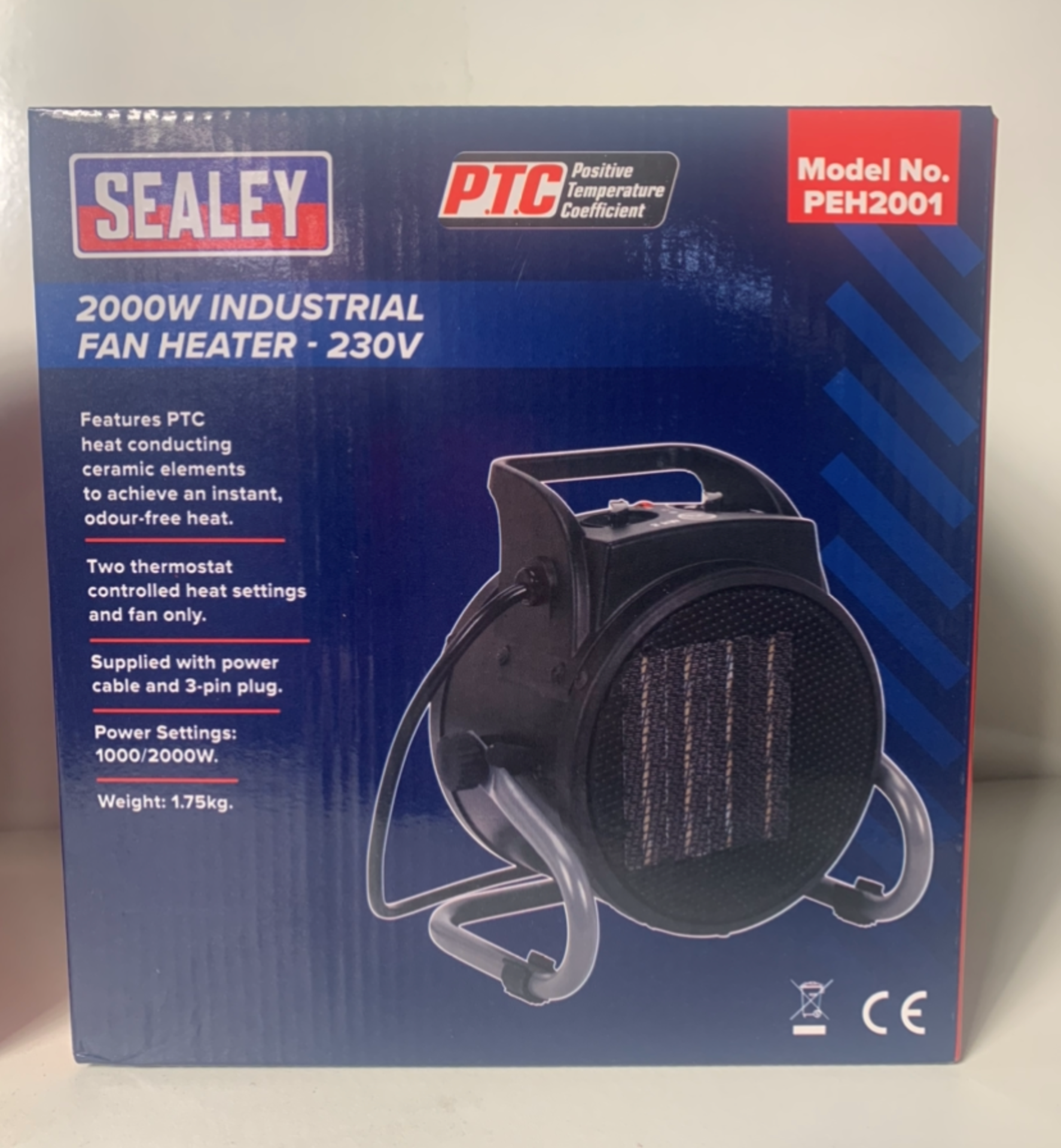 2 x Sealey PEH2001 Industrial Fan Heaters - Image 2 of 3