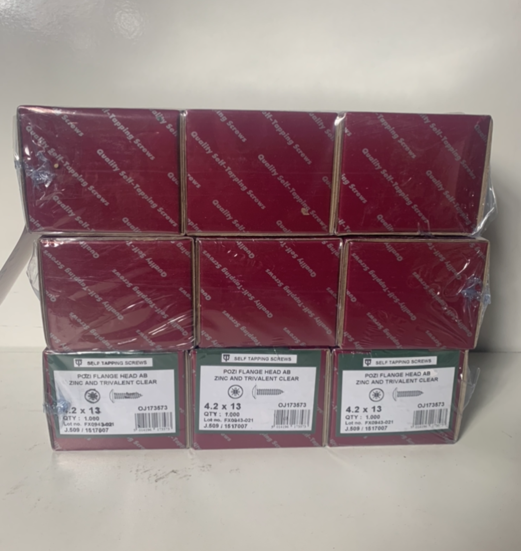 9 x Boxes Of Pozi Flange Head Self Tapping Screws