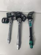 3 x Various Sized Wera Square Drive With Ratchets