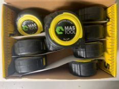 10 x Mastool 8m Professional Tape Measures