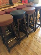 8 x Solid wood bar stools