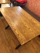 5 x Rectangular wood tables