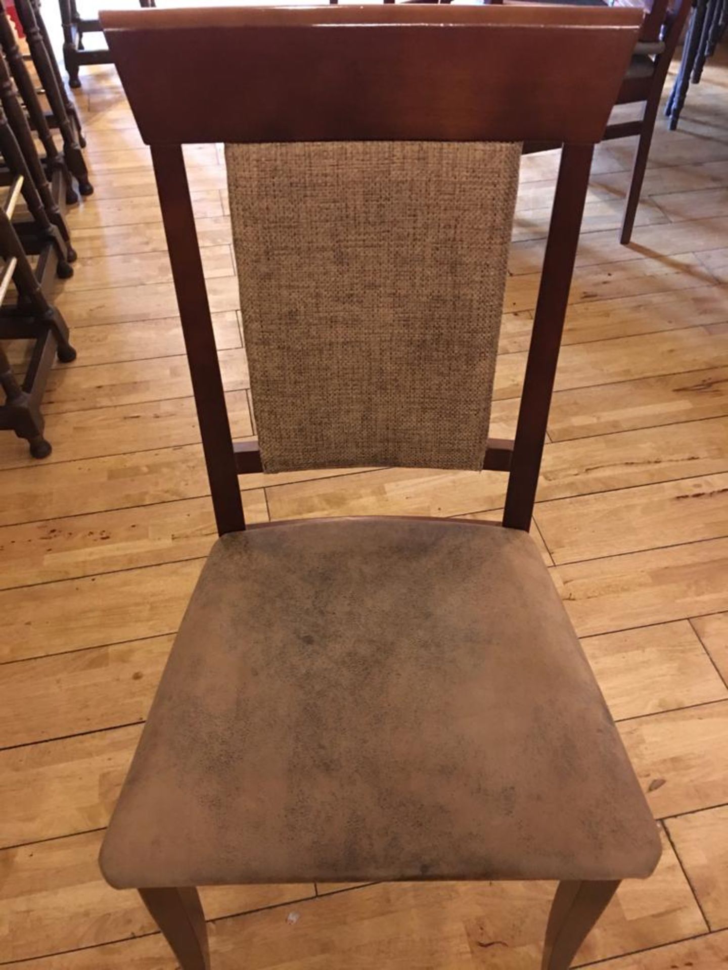12 x Solid wood dining chairs - Image 3 of 4