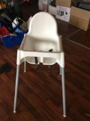 8 x Plastic highchairs