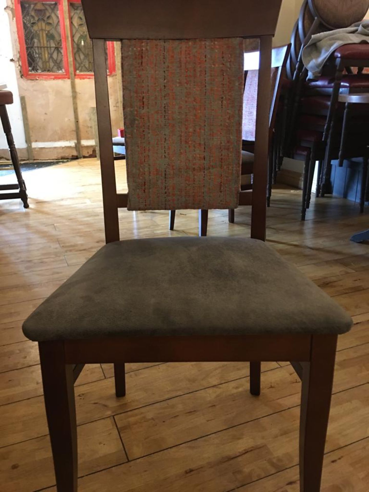 4 x Solid wood dining chairs - Image 2 of 5