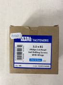 4 x Metal Mate 5.5 x 85 Philips Csk Head Self Drilling Screws With Wings ( Boxes Of 100)
