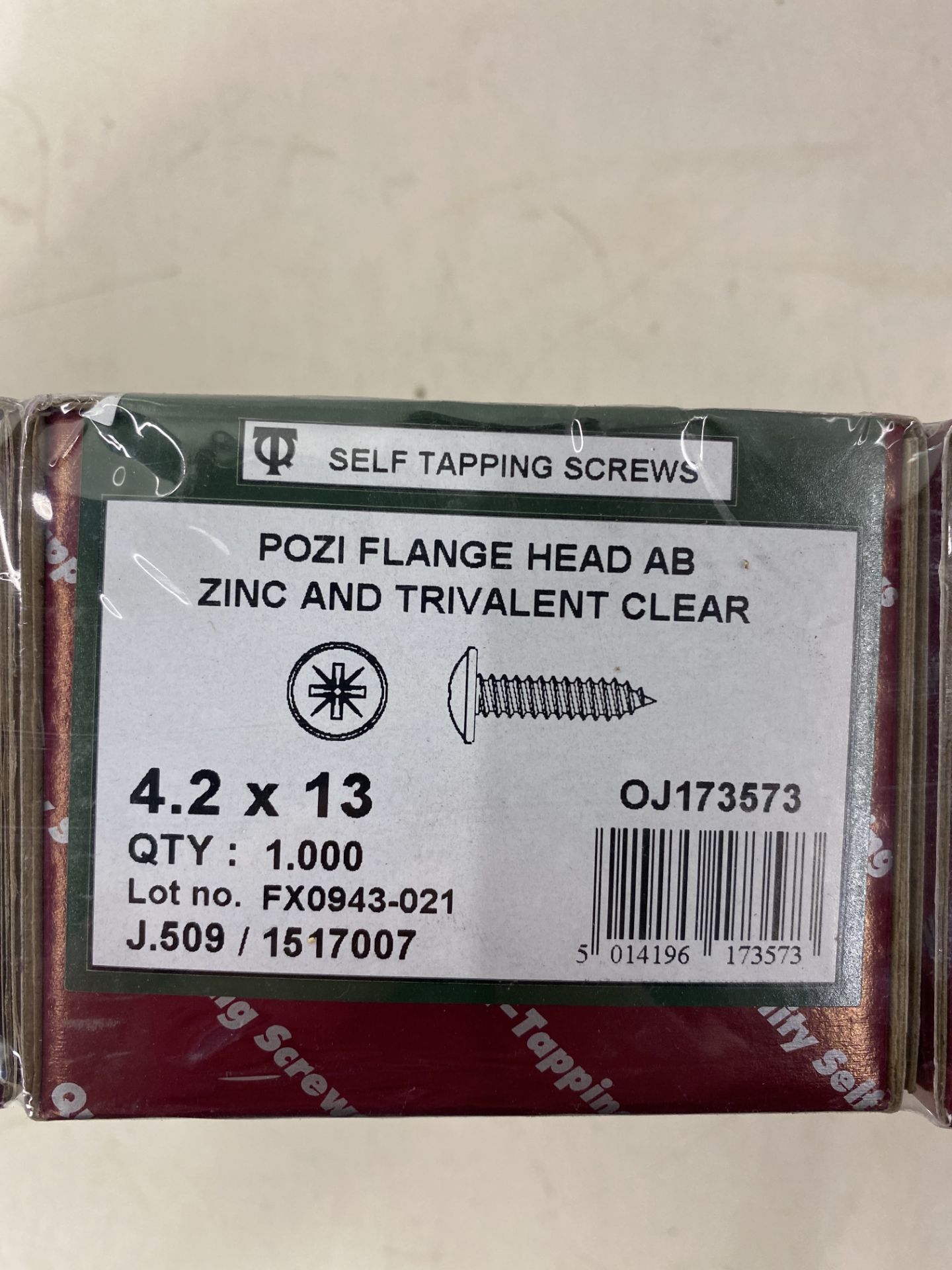 9 x Self Tapping Screws Pozi Flonge Head Zinc And Trivalent Screws ( 1000 pcs Per Box ) - Image 3 of 3