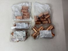 Mixed Lot Of Copper Sanha Pipe Fittings