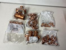 Mixed Lot Of Copper Sanha Pipe Fittings