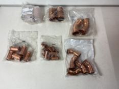 Mixed Lot Of Copper Sanha Pipe Fittings