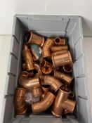 Mixed Lot Of Various Sized Copper Pipe Fittings