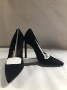 Stuart Weitzman Tia Black Suede Heels.EU 37 RRP £290.00