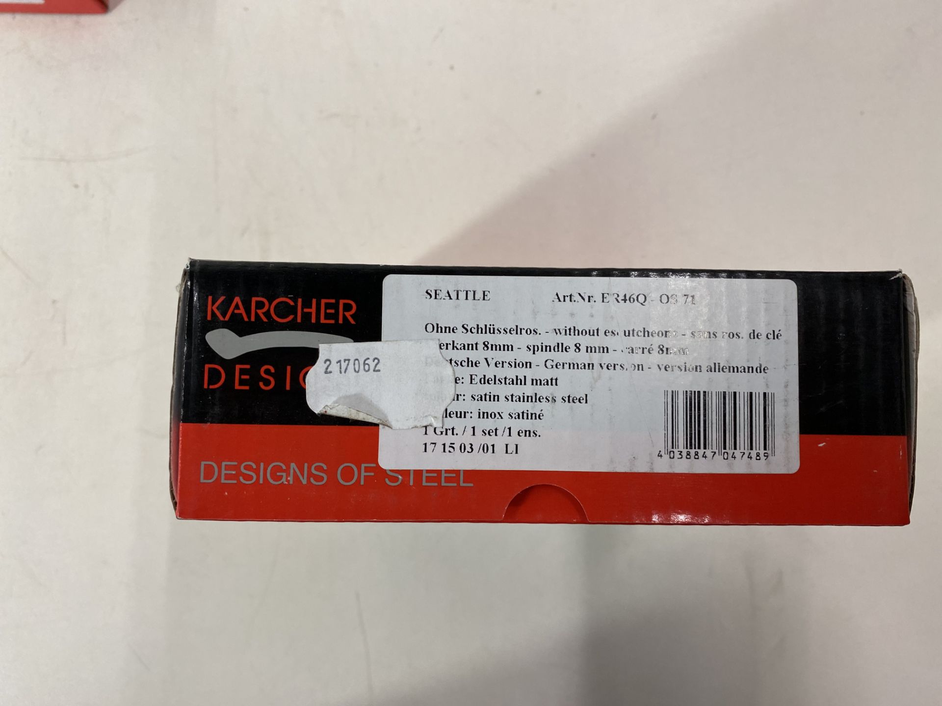 5 x Pairs of Karcher Design Door handle Seattle ER46Q-OS71 stainless steel on square rosette - Image 2 of 3