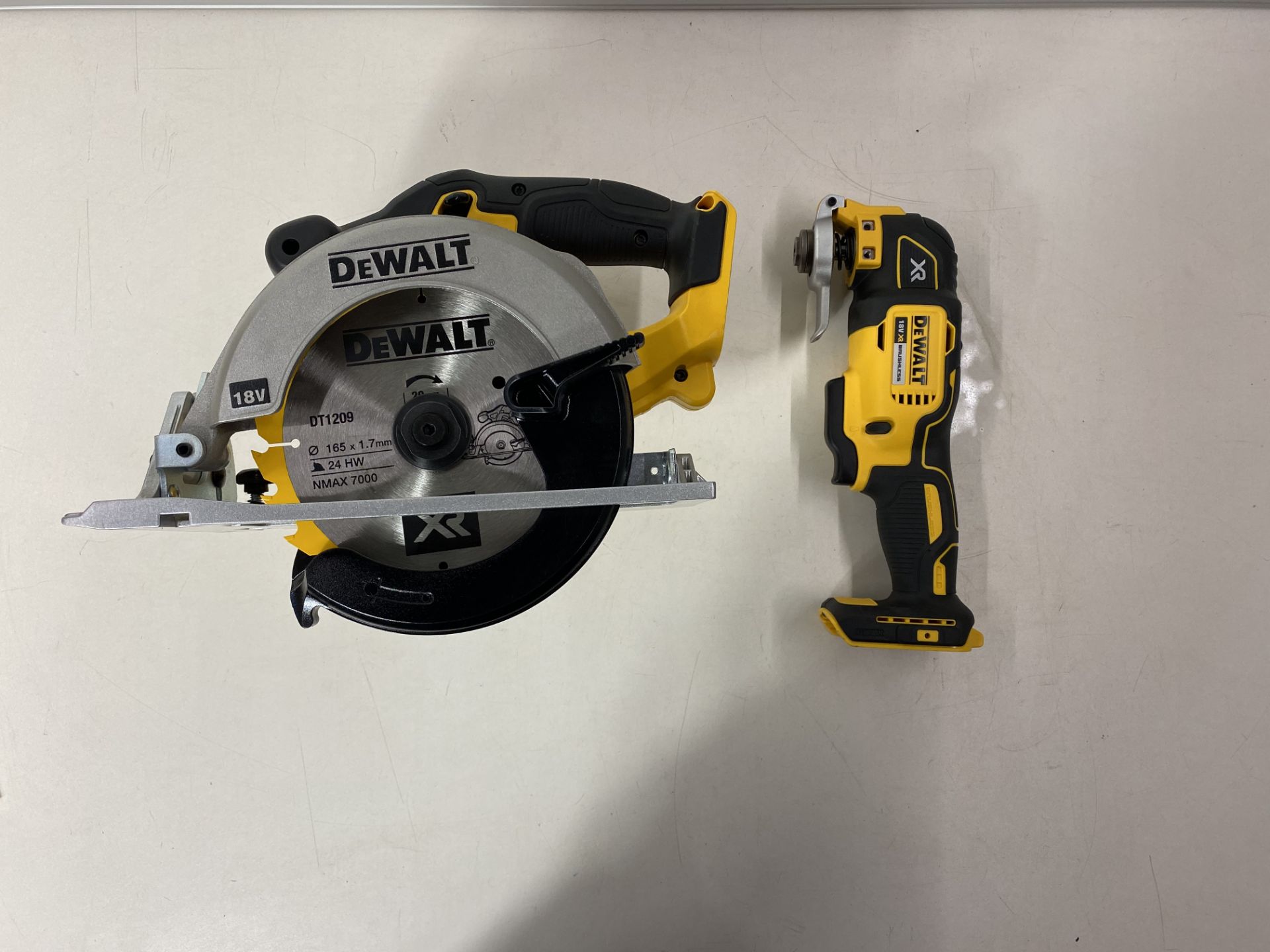 DEWALT XR 18V DCS391 CIRCULAR SAW & DCS355 MULTI TOOL BARE UNITS + DEEP TSTAK