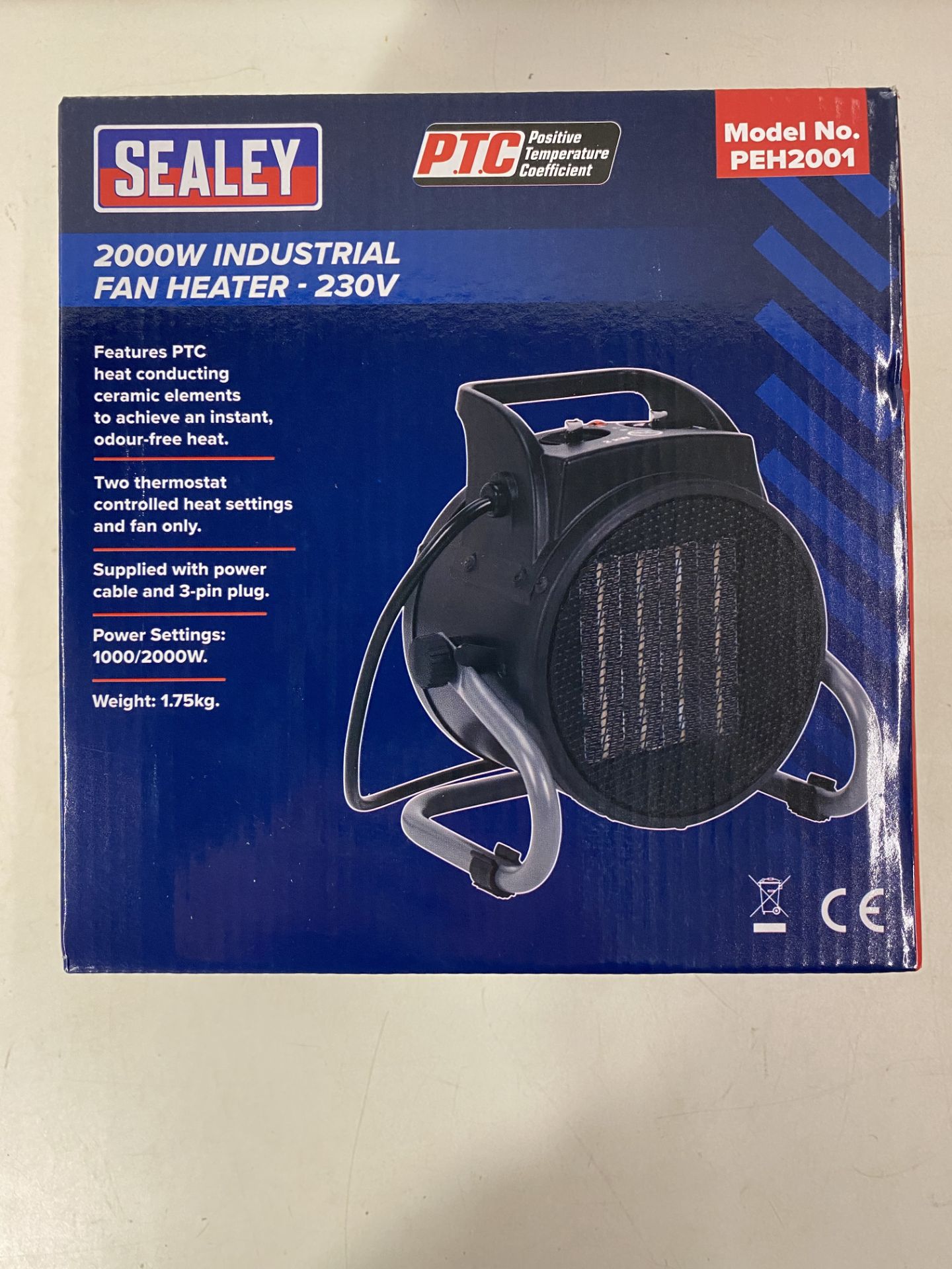 Pair Of Sealey Industrial PTC Fan Heater 230V PEH - Image 2 of 2