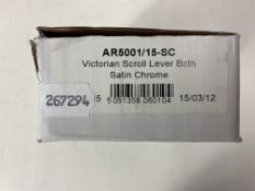 5 x Victorian Scroll Lever Bath, Satin Chrome AR5001/15-SC