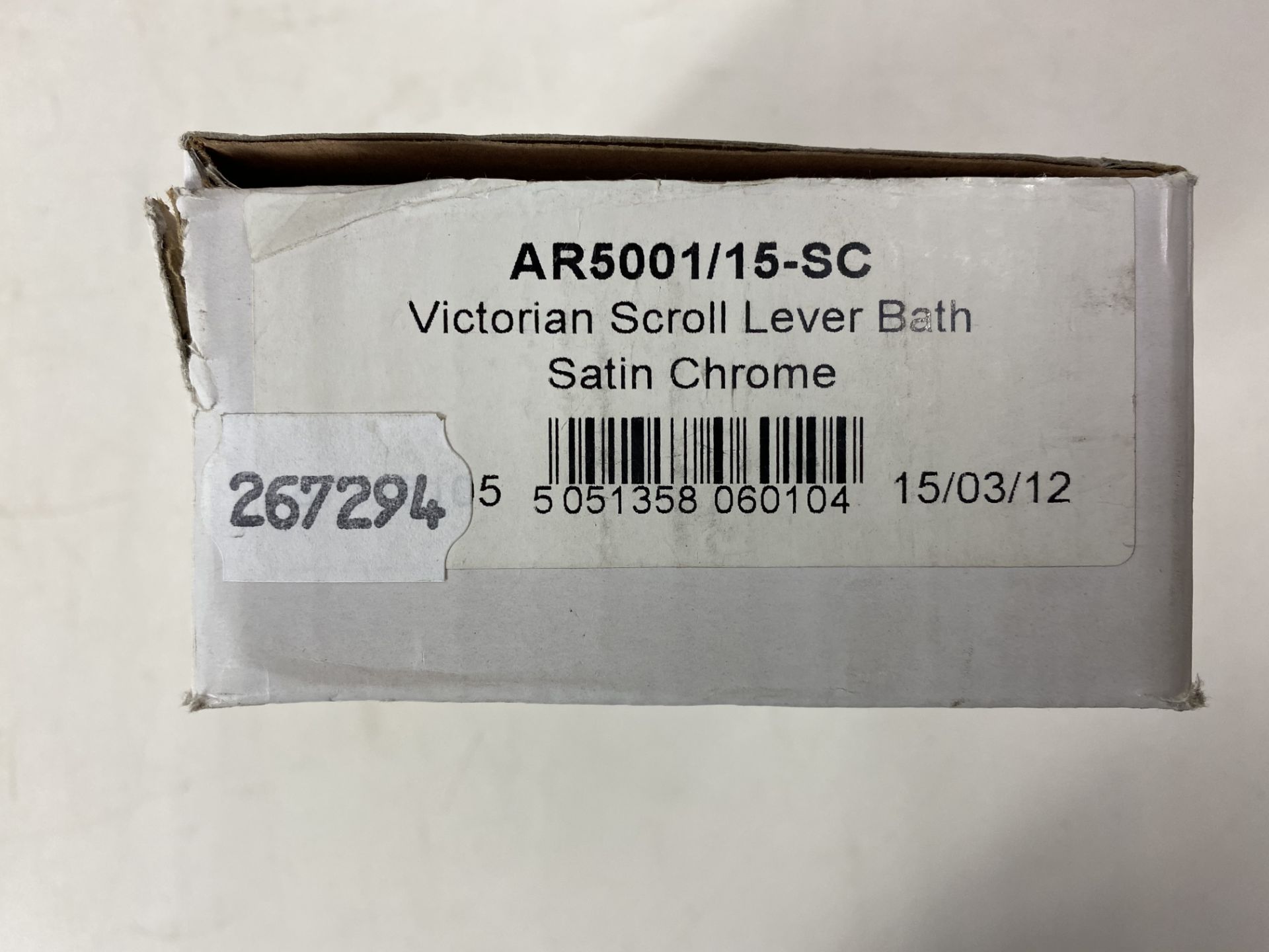 5 x Victorian Scroll Lever Bath, Satin Chrome AR5001/15-SC