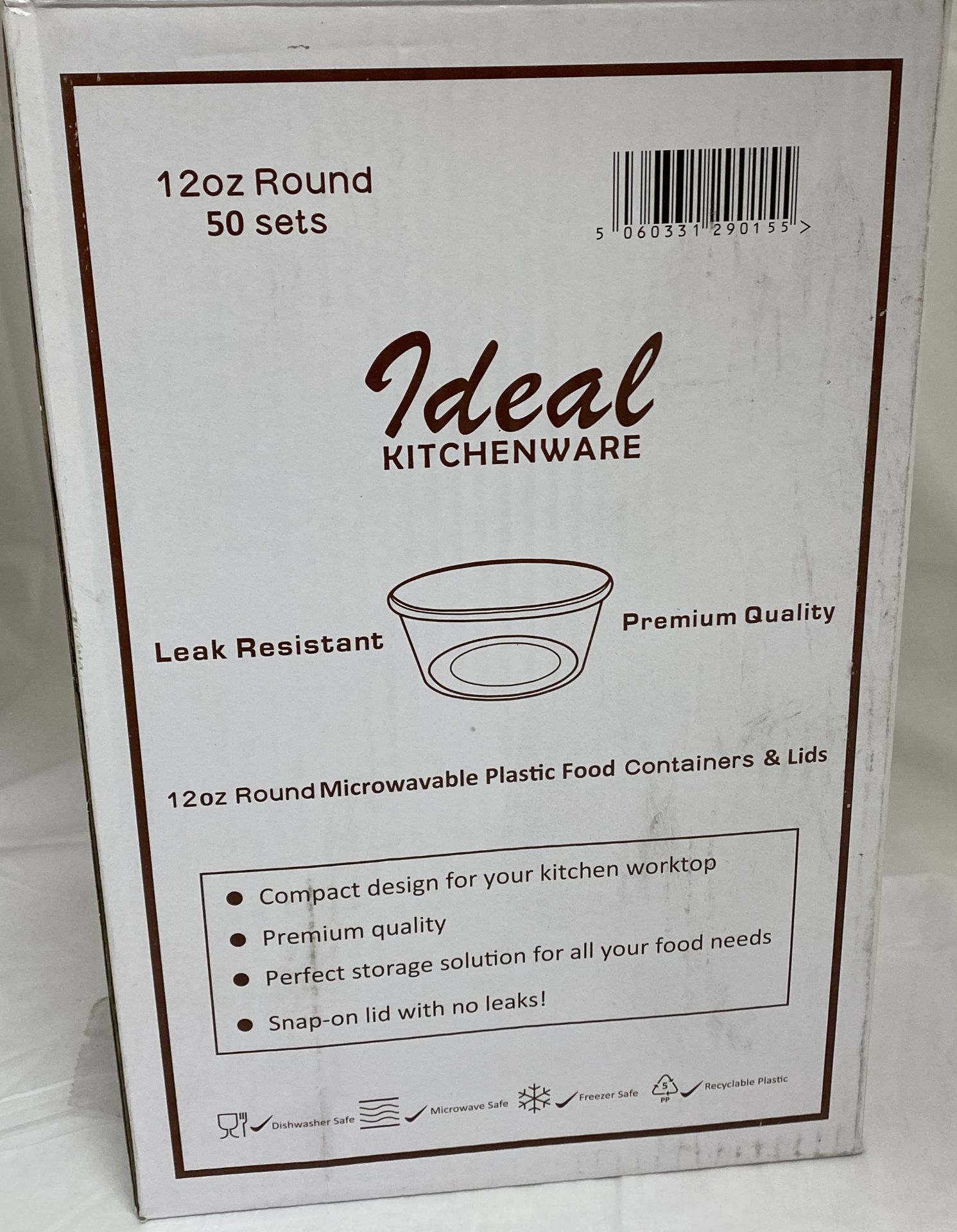 2 x Boxes of 50 Microwavable Foot Containers by Ideal Kitchenware | DSP61 - Image 4 of 4