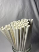 2 x Boxes of White Paper Smoothie Straws by 888 Gastro Disposables | DSP53