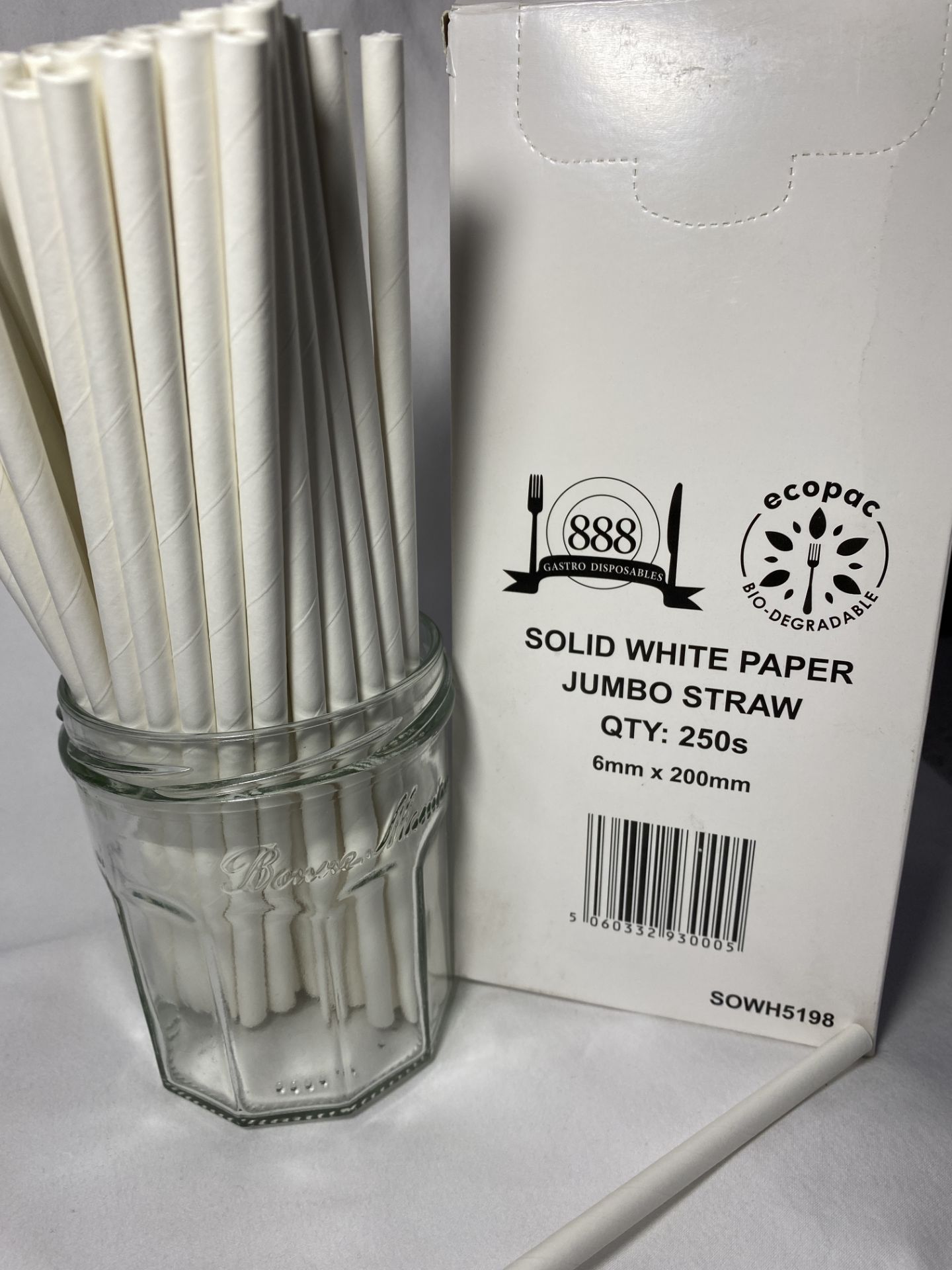 2 x Boxes of Biodegradable Jumbo Straws by 888 Gastro Disposables | DSP52 - Image 2 of 2