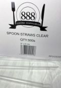 2 x Boxes of Clear Spoon Straws by 888 Gastro Disposables | DSP39
